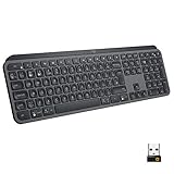 Logitech MX Keys Kabellose Tastatur, Bluetooth & USB-Empfänger, USB-C Anschluss, 5-Monate...