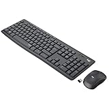 Logitech MK295 kabelloses Tastatur-Maus-Set mit SilentTouch-Technologie, Shortcut-Tasten, optischer...