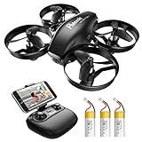 Potensic Mini Drohne mit Kamera Dual Akkus RC Quadrocopter Drohne 2.4Ghz FPV Live Übertragung...