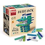 bioblo Hello Box Ocean Mix mit 100 Stück | Nachhaltige bunte Bauklötze für Kinder ab 3 Jahren |...