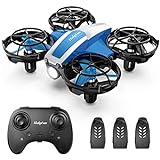 Holyton Mini Drohne HS330 für Kinder RC Quadrocopter ferngesteuert mit 3 Akkus lange Flugzeit,...