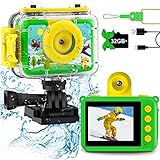 GKTZ Kinderkamera wasserdichte,180 drehbare Digitale Action-Kamera für Kinder,Geburtstagsgeschenk...