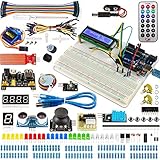 Miuzei Starter Kit für Arduino R3 Projekte mit Mikrocontroller, Brotschalenhalter, LCD1602 Modul,...