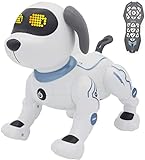 Fisca Ferngesteuerter Roboter Hund für Kinder RC-Stunthund-Roboterspielzeug mit Singen, Tanzen,...