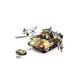 WWII - Mittlerer Deutscher Panzer [M38-B0859], Spielset , Klemmbausteine, Soldaten, mit Spielfigur,...