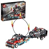 LEGO 42106 Technic Stunt-Show mit Truck und Motorrad Spielzeug für Kinder, 2-in-1 Modell, LKW mit...