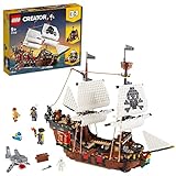 LEGO 31109 Creator 3-in-1 Piratenschiff, Taverne oder Totenkopfinsel Spielzeug Set, Piratentaverne,...