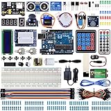 Miuzei Starter Kit für Arduino R3 Projekte mit Mikrocontroller, LCD1602 Modul, Steckbrett, 9V...