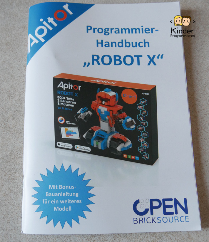 Programmierhandbuch zum Apitor Robot X